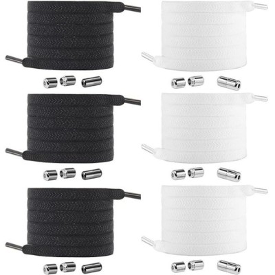 Set 12 sireturi reglabile cu 12 prinderi metalice la capete, 6 albe, 6 negre foto