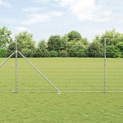 Gard pentru c&amp;acirc;mp Argintiu 25 x 1.5 m Oțel galvanizat foto