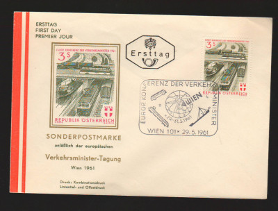 CPIB17006 INTREG POSTAL - VIENA, WIEN, 1961, PRIMA ZI foto