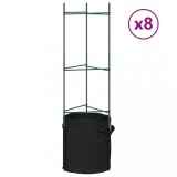 Cumpara ieftin Suport pentru rosii cu saci de plante 8 buc., 116 cm otel si PP