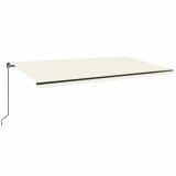 Cumpara ieftin Copertina retractabila manual, crem, 600x350 cm