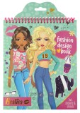 Carte cu abtibilduri - Fashion Design (Verde) PlayLearn Toys, Grafix