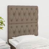 Cumpara ieftin Tăblii de pat, 2 buc, gri taupe, 80x7x78/88 cm, textil