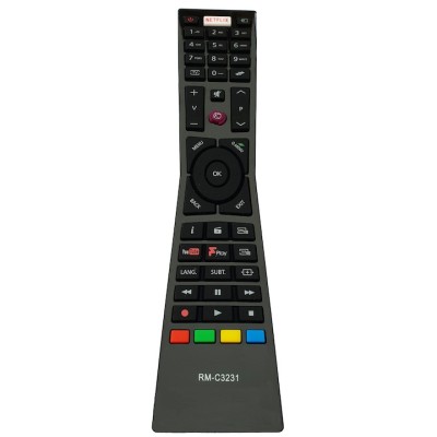 Telecomanda pentru LED HORIZON RM-C3184 cu netflix, neagra cu functiile telecomenzii originale foto