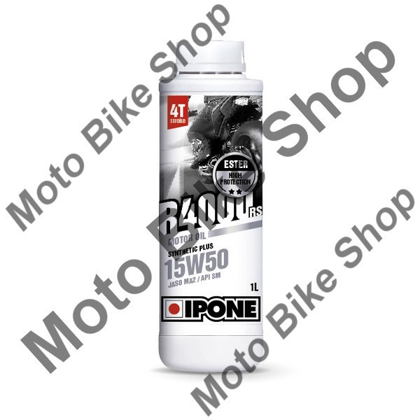 MBS Ulei moto 4T Ipone R4000 RS 15W50 Sintetic Plus ESTER - JASO MA2 - API SM, 1L, Cod Produs: 800369IP