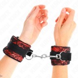 Kink Wrist Restraint-Cătușe Scurte din Catifea cu Dantelă si