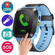 Ceas smartwatch copii cu localizare, functie telefon, handsfree, buton SOS, lanterna, camera foto foto