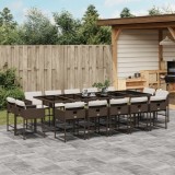 vidaXL Set mobilier de grădină cu perne, 15 piese, maro, poliratan 3211413