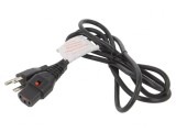 Cablu Alimentare IEC C13 la NEMA 5-15, 1.83m, Negru, 10A 125V