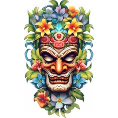 Sticker decorativ, Masca, Multicolor, 90 cm, 1288STK-2