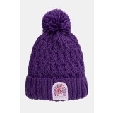 Medicine caciula femei, culoarea violet, din tricot gros