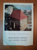 MONUMENTE ISTORICE DIN JUDETUL NEAMT de M. DRAGOTESCU , D. BIRLADEANU , GH. BUNGHEZ , 1971