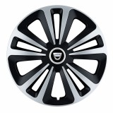 Set 4 Capace Roti Terra Gri-Negru R15, Compatibil Cu Dacia