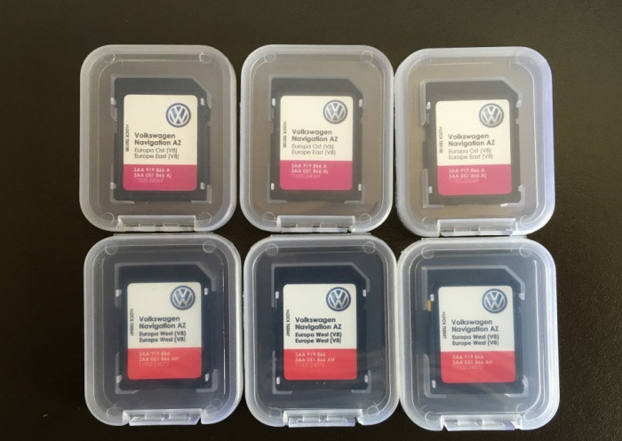 VW SKODA Card Original navigatie Volkswagen RNS 315/310 GPS Europa Romania 2024