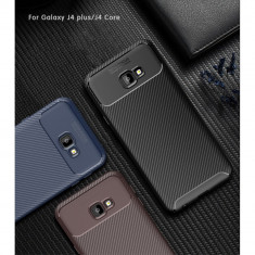 Husa silicon carbon 4 Samsung J6 plus (2018) - Albastru foto