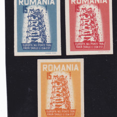 Spania/Romania, Exil romanesc., em. a VII-a, Europa 1956 (2), ned., 1956, MNH