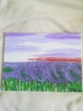 TABLOU PE PANZA CU SASIU NOU 30 X 40 CM LAN DE LAVANDA