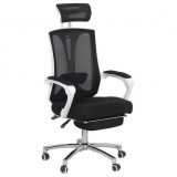 SCAUN DE BIROU ERGONOMIC CU SUPORT DE PICIOARE OFF 420 NEGRU