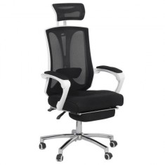 SCAUN DE BIROU ERGONOMIC CU SUPORT DE PICIOARE OFF 420 NEGRU