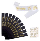 Set 14 accesorii pentru mireasa, hartie, textil, multicolor
