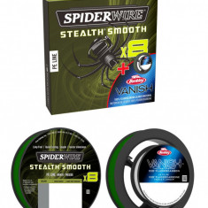 SpiderWire 8 Braid &amp; Fluorocarbon Stealth Smooth 150m 0,09mm/0,25mm