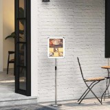 vidaXL Panouri pentru T&acirc;rguri Argintiu 25 x 25 x 125 cm Aluminiu 42025192