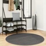 Cumpara ieftin Covor &quot;IZA&quot; aspect scandinav, cu fire scurte, antracit, &Oslash; 120cm