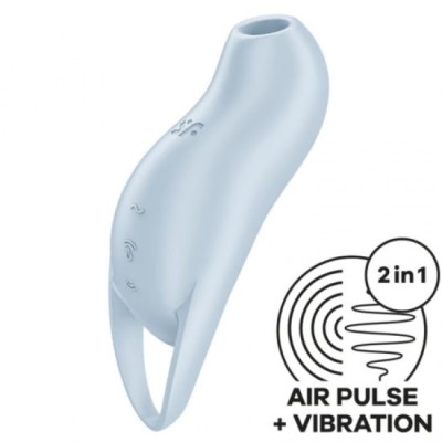 SATISFYER - POCKET PRO 1 CLITORIS STIMULATOR LIGHT BLUE foto