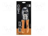 Unealtă de sertizare NEO TOOLS pentru conectori RJ11 și RJ45, 195mm