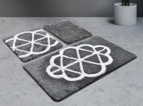 Cumpara ieftin Set 3 Covorase de Baie Sofya Antracit (Acryl), Chilai Home