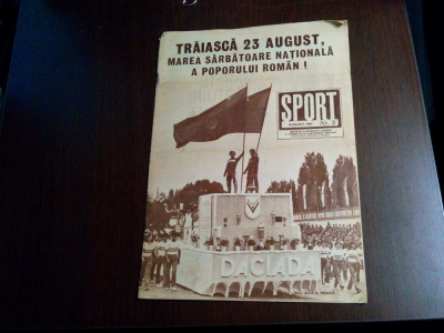 SPORT Nr. 8 - August 1987 - Traiasca 23 AUGUST - Editura C.N.F.S, 24 p. foto