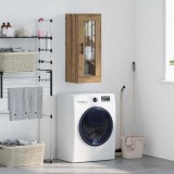 vidaXL Dulap montat pe perete Stejar Artizanal 34,5 x 34 x 90 cm 882626