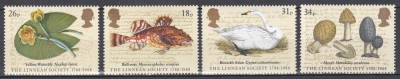 Marea Britanie 1988 - A 200-a aniversare a Societății Linneane din Londra, MNH foto