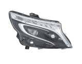 Far MERCEDES Clasa V/Vito (W447), 04.2014-, partea Dreapta, HELLA, cu sistem iluminat in curba; cu &amp;quot;lumina timp de zi&amp;quot; tip LED; LED; electr