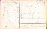 HST CP57 Carte poștală germană 1917 ștampilă Feldpost + regiment