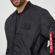 Alpha Industries geaca bomber MA-1 ALS barbati, culoarea negru, de tranzitie