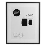 Tablou Decorativ cu Rama din Lemn, Paspartu, 40x50cm, Negru, CMCLASS