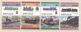 St. Lucia 1985 Trains 4 pairs MNH S.562, Nestampilat