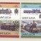 St. Lucia 1985 Trains 4 pairs MNH S.562