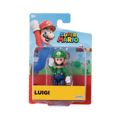 Nintendo Mario - Figurina articulata, 6 cm, Standing Luigi, S43 foto
