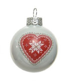 Cumpara ieftin Glob decorativ - Bauble Winter White - Heart - Alb / Inima | Kaemingk