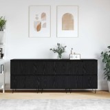 vidaXL Bufeturi 3 pcs Stejar Negru 3394526