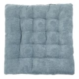 Pernă decorativă pătrată pentru scaun, albastră, 40x40 cm, cu model reliefat, CMCLASS