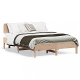 VidaXL Cadru de pat fără saltea, 135x190 cm, lemn masiv de pin