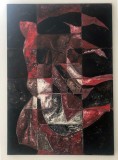 Dans - Pictura abstracta - semnata Carmen S. Flack &#039;08 - panza intinsa pe cadru lemn 70x100 cm - neinramata