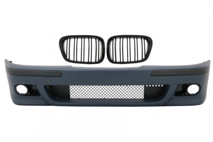 Bara Fata cu Grila Centrala Dubla Negru Lucios BMW seria 5 E39 (1995-2003) M5 Design Performance AutoTuning