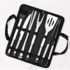 Set 9 Ustensile Gratar Inox Bohmann, Husa Transport, Paleta, Cleste, Cutit, Furculita, Pensula Silicon, Ace Frigarui