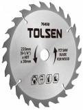 Disc circular Tolsen cu vidia pentru lemn, 160x20x24T, inel reducere 16mm
