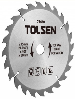 Disc circular cu vidia pentru aluminiu 305x30x80T, Tolsen foto