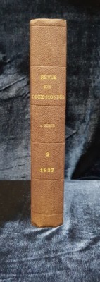REVUE DES DEUX MONDES - PARIS 1837 foto